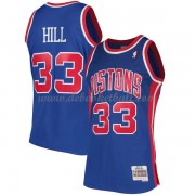 Detroit Pistons Mens 1995-96 Grant Hill 33# Blue Hardwood Classics Swingman..